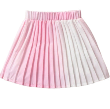 Cotton candy swirl pleated skirt