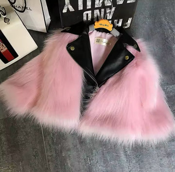 Pink Luxe Faux Fur Moto Jacket