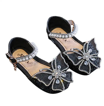 Pearl Jewel Flats - Black