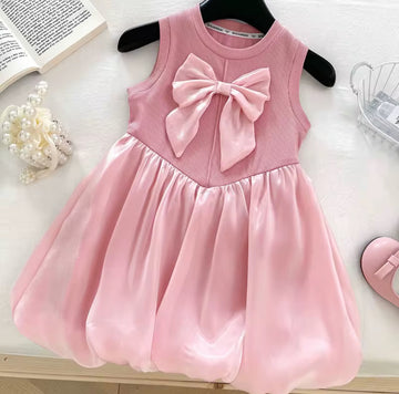 Rosé Ruffle Luxe Bubble Dress