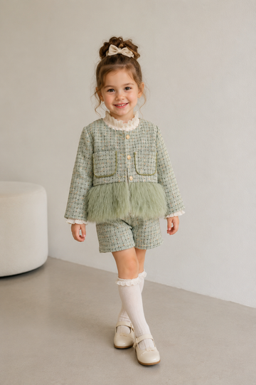 Sage Luxe Tweed Set
