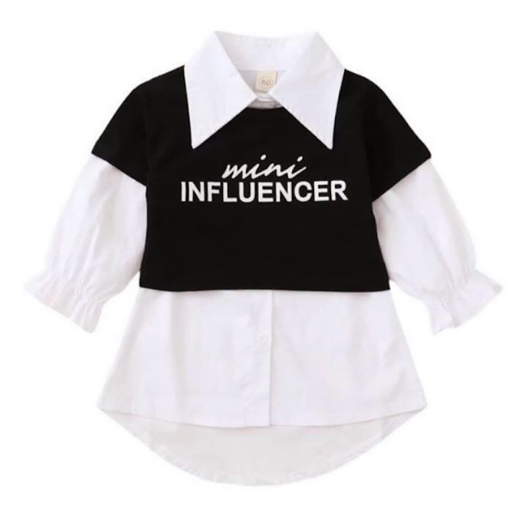 Mini Influencer Two-Piece Kids Dress Set