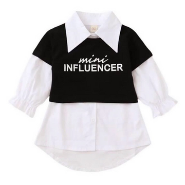 Mini Influencer Two-Piece Kids Dress Set