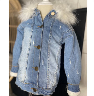 Trendy Distressed Denim Jacket for Kids
