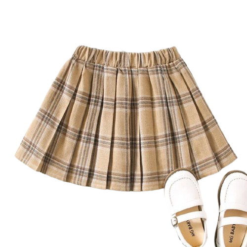 Classic Plaid Pleated Skirt