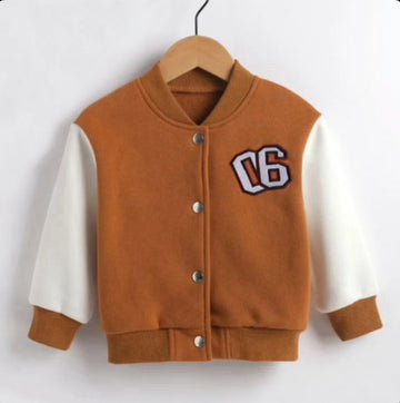 Cozy Varsity Style Kids Jacket