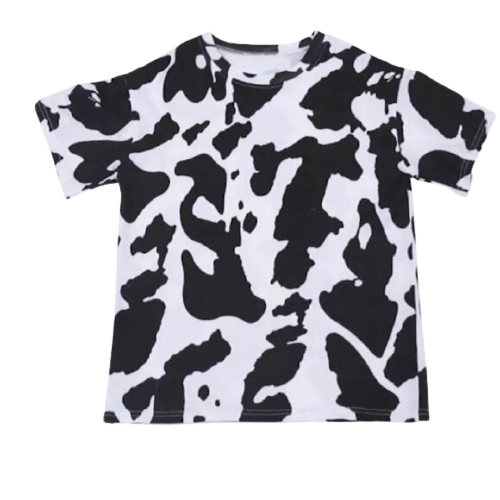 Little Cowpoke: Kids' Cow Print TShirt Dress